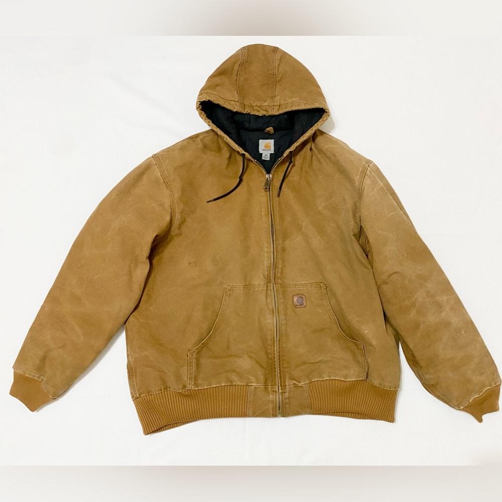 Carhartt Men’s Washed Duck Insulated Active Jacket Brown Tan